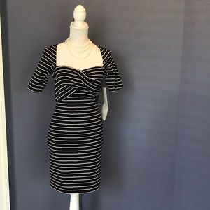Miss sixty navy and white striped dress